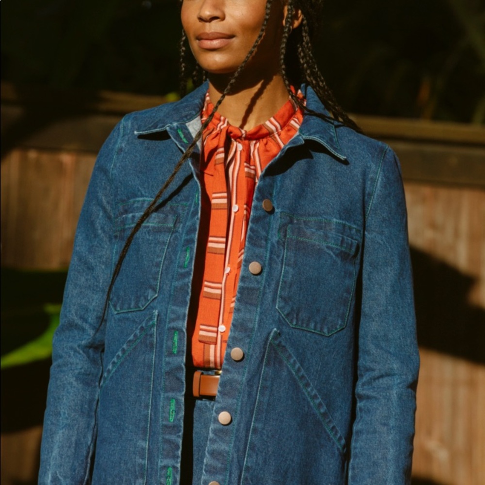 Carleen Triangle Pocket Jacket - Western Denim